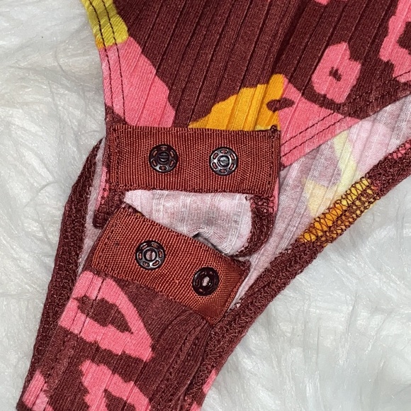 Farm Rio Toucanissimo Long Sleeve Stretch Cotton Body Suit - Picture 5 of 10